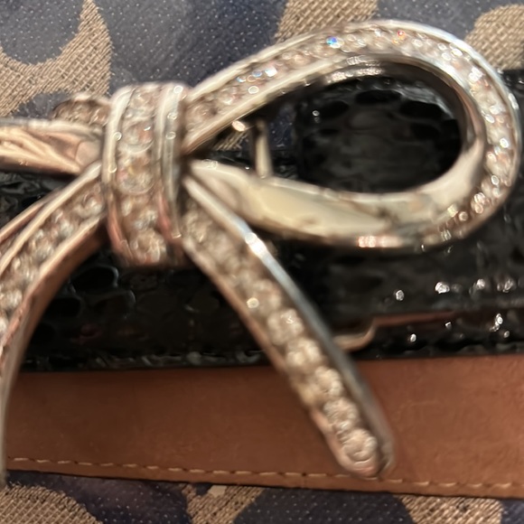 Brighton black reptile and silver ‘rhinestones’ belt - Picture 5 of 8